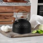 Tea Kettle Stovetop Whistling Teakettle Teapot, Stainless Steel, 2.5 L Black - Image 4