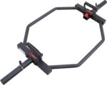 Sunny Health & Fitness Strength Training Olympic Hex Bar Barbell, High Load Capacity, Swivel Handles, Safety Clips, Knurled Handles for Deadlifts, Shoulder Presses, Shrugs, Back Rows, Weightlifting - Image 7