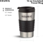 Keurig K-Elite Single-Serve K-Cup Pod Coffee Maker, Brushed Silver & Travel Mug Fits K-Cup Pod Coffee Maker, 1 Count (Pack of 1), Stainless Steel - Image 7