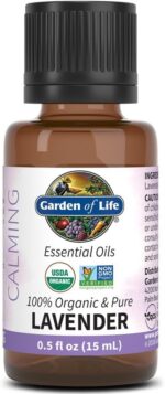 Garden of Life Essential Oil, Lavender 0.5 fl oz (15 mL), 100% USDA Organic & Pure, Clean, Undiluted & Non-GMO - for Diffuser, Aromatherapy, Meditation, Skincare, Sleep - Calming, Relaxing, Soothing - Image 2