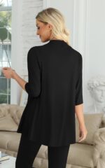 Yincro Women's Casual 3/4 Sleeve Cardigan Lightweight Soft Open Front Cardigans - Image 4