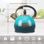 3Quart Whistling Tea Kettle Classic Teapot Stainless Steel Teakettle with Cool Grip for Stovetop - Image 7
