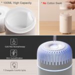 Car Diffuser Humidifier USB Aromatherapy Essential Oil Air Freshener USB Cool Mist Mini Portable Diffuser for Car Home Office Bedroom (Black) - Image 7