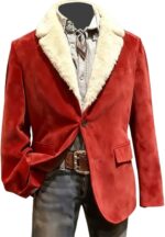 Christmas Suit for Men Slim Fit Lapel Corduroy Blazer Jacket Business Work Wedding Dress Tuxedo Xmas Holiday Sports Coat - Image 4