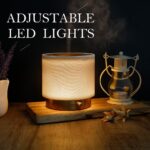 Elegant Fabric Aroma Diffuser - Quiet Essential Oil Diffuser with Soft Night Light, Perfect for Home, Office, and Yoga Space (M35-Gold) - Image 5