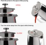 Secura French Press Coffee Maker, 50-Ounce, 304 Stainless Steel Insulated Coffee Press with Extra Screen - Image 4
