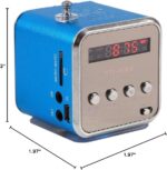 Eboxer Portable Mini Speaker Music Player FM Radio Stereo Speaker Support TF Card and U Disk, Brief Design, Perfect Mini Speaker for Room Bike Car for Phone/Tablet/Computer (Blue) - Image 3