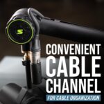 Shure by Gator Deluxe Articulating Desktop Podcasting Mic Boom Arm with Cable Management Channel; (SH-BROADCAST1) - Image 5