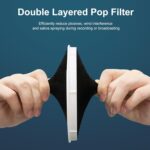 Professional Microphone Isolation Ball with 2-Layered Pop Filter, High Density Foam Great Noise Cancellation - Image 3
