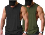 COOFANDY Men Workout Tank Top 2 Pack Gym Bodybuilding Sleeveless Muscle T Shirts - Image 2