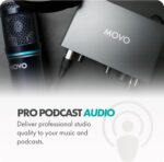 Movo PodPakT Universal Cardioid Condenser Microphone Kit with MDX-1 2x2 Audio Interface with Tabletop Mic Stand and Studio Headphones - Podcast Equipment Set for YouTube, Podcast, Streaming - Image 6