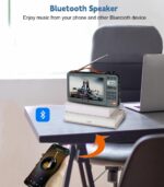 720P 7Inch Screen AM FM Movie Video Radio with Bluetooth Speaker, Rechargeable Digital Shortwave MP3 MP4 Player Radio, Support USB/Micro SD Card, Loud Speaker and Headphone Jack (NO TV) - Image 4