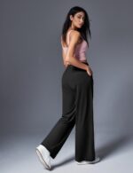 IUGA Wide Leg Pants Woman Pull on Stretchy Work Dress Pants High Waisted Business Casual Trousers Slacks - Image 6
