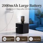 Scent Diffuser Waterless Essential Oil Diffusers with 3 Mist Modes,Cycle Start,Cordless Aroma Air Machine for 200 sq.ft Home/Office/Bedroom,Ultra Quiet,Includes 10ml Oil,Black - Image 5