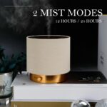 Elegant Fabric Aroma Diffuser - Quiet Essential Oil Diffuser with Soft Night Light, Perfect for Home, Office, and Yoga Space (M35-Gold) - Image 7