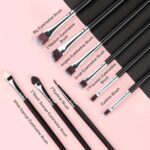 Makeup Brush Set, SOLVE 32 Pieces Professional Makeup Brushes Wooden Handle Cosmetics Brushes Foundation Concealer Powder Face Eye Make up Brushes Kit, Black - Image 7