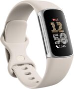 Fitbit Charge 6 Fitness Tracker Smartwatch with Heart Rate, GPS, Health Tools - Fit Bit Smart Watch for Men and Women - Porcelain/Silver Bundle with Cleaning Cloth and Charger - Image 3
