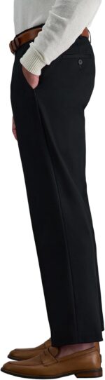 Haggar Men's Premium No Iron Khaki Classic Fit Flat Front Casual Pant (Regular and Big & Tall Sizes) - Image 3