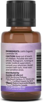 Garden of Life Essential Oil, Lavender 0.5 fl oz (15 mL), 100% USDA Organic & Pure, Clean, Undiluted & Non-GMO - for Diffuser, Aromatherapy, Meditation, Skincare, Sleep - Calming, Relaxing, Soothing - Image 6