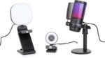 Live Video Streaming Kit, Includes 1080p 30 FPS Webcam, RGB USB Microphone, Adjustable LED Light for Twitch, YouTube, Podcast and WFH. for PC and Laptop (Not for PS5 & Xbox) - Image 2
