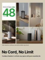 Waterless Essential Oil Diffuser, Rechargeable Scent Diffusers with 3 Mist Levels & Timers, Portable Aromatherapy Diffuser for Home Car Room Studio Office, Black Metal - Image 9
