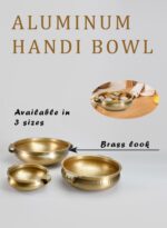 Serene Spaces Living Gold Handi Bowl: Hammered Texture, Decor for Living Rooms, Entryways, Restaurants, Indian Wedding. Table Centerpiece in Aluminum or Brass, Aluminum, 5" Tall & 15.5" Dia - Image 7