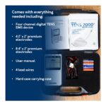 Roscoe Medical TENS Unit and EMS Muscle Stimulator - 4-Channel OTC TENS Machine for Back Pain Relief, Lower Back Pain Relief, Neck Pain, Includes Case, Pain Relief, Muscle Recovery - Image 7