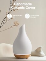 InnoGear Essential Oil Diffuser, 150ml Ceramic Diffuser Handcrafted Stone Aromatherapy Diffusers Ultrasonic Cool Mist Humidifier Vaporizer 2 Mist Modes Waterless for Home, White Vase-Shaped Ceramic - Image 7