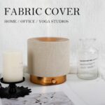 Elegant Fabric Aroma Diffuser - Quiet Essential Oil Diffuser with Soft Night Light, Perfect for Home, Office, and Yoga Space (M35-Gold) - Image 4