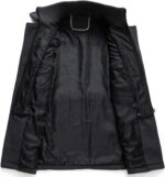CHARTOU Men's Thermal Single Breasted Wool Blend Coat Business Peacoat with Detachable Zipper - Image 3