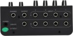 Rockville 3-Person Podcast Recording Package LINE8 USB 8-Channel Mixer and USB Audio Interface with (3) PRO-M50 Headphones, (3) RMIC-SR Mics, Stands, RHPA4 Amp, Cables (12 Items) - Image 5