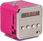 Eboxer Portable Mini Speaker Music Player FM Radio Stereo Speaker Support TF Card and U Disk, Brief Design, Perfect Mini Speaker for Room Bike Car for Phone/Tablet/Computer (Rose Red) - Image 9