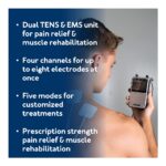 Roscoe Medical TENS Unit and EMS Muscle Stimulator - 4-Channel OTC TENS Machine for Back Pain Relief, Lower Back Pain Relief, Neck Pain, Includes Case, Pain Relief, Muscle Recovery - Image 3