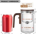 Enchanti Tea Pot, Glass Teapot with Removable Infuser, Magnetic Loose Leaf Tea Steeper, Magic Witchcraft Tea Pot with Strainer for Water Separation, Gift Package, 27oz/800ml - Image 7
