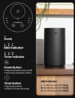 Waterless Essential Oil Diffuser, Rechargeable Scent Diffusers with 3 Mist Levels & Timers, Portable Aromatherapy Diffuser for Home Car Room Studio Office, Black Metal - Image 4