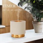 Elegant Fabric Aroma Diffuser - Quiet Essential Oil Diffuser with Soft Night Light, Perfect for Home, Office, and Yoga Space (M35-Gold) - Image 6