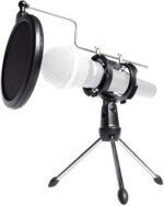 Rockville 3-Person Podcast Recording Package LINE8 USB 8-Channel Mixer and USB Audio Interface with (3) PRO-M50 Headphones, (3) RMIC-SR Mics, Stands, RHPA4 Amp, Cables (12 Items) - Image 8