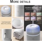 Car Diffuser Humidifier USB Aromatherapy Essential Oil Air Freshener USB Cool Mist Mini Portable Diffuser for Car Home Office Bedroom (Black) - Image 9