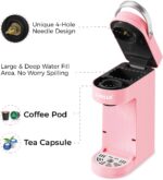 CHULUX Slim Single Serve Coffee Maker for K Pods, One Cup Coffee Maker Fits 7.3" Travel Mugs, Coffee Machine with 6 to 12oz Brew Sizes, Salmon Pink - Image 6