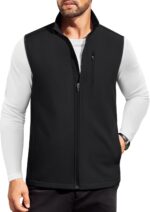 COOFANDY Mens Lightweight Softshell Vest Windproof Sleeveless Jacket Zip Up Fleece Lined Vest Outerwear for Golf Running - Image 2