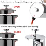 Secura French Press Coffee Maker, 304 Grade Stainless Steel Insulated Coffee Press with 2 Extra Screens, 17oz (0.5 Litre), Silver - Image 5