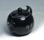 Porcelain Teapot, 10oz Small Tea Pot Xishi Chinese Gongfu Tea Set Ceramic Kettle Black (Teapot) - Image 8