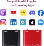 Lightning Splitter Headphone and Charging Audio Charger and Mic Adapter 3-in-1 Podcast Equipment Can Connect to a Sound Card is Suitable for TikTok YouTube Live Streaming, Gaming and Recording (black) - Image 5