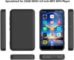 MP3 Player Case for ZAQE M505 4.0 inch, Fotosuncy Slim Fit Soft TPU Matte Cover with Cleaning Cloth Black - Image 3