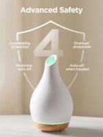 InnoGear Essential Oil Diffuser, 150ml Ceramic Diffuser Handcrafted Stone Aromatherapy Diffusers Ultrasonic Cool Mist Humidifier Vaporizer 2 Mist Modes Waterless for Home, White Vase-Shaped Ceramic - Image 5
