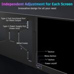 QQH Laptop Screen Extender, 15.6” Triple Portable Monitor for Laptop with Ultra-Slim FHD IPS Display, USB-C Plug and Play Extended Screen Compatible with MacOS, Windows, Android for 12-16" Laptops - Image 7