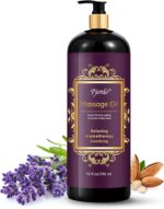 Aromatherapy Lavender Massage Oil, 10 fl oz Relaxing Massage Oil for Massage Therapy with Grape Seed, Sweet Almond & Jojoba, Spa Quality Oils for Soothing, Calming - Image 2