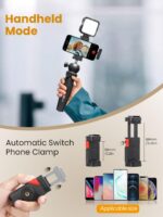 USKEYVISION Upgraded Vlogging Kit w/Wireless Lavalier Microphone,YouTube Kit for iPhone and Smartphone w/59” Retractable Tripod,Automatic Switch Phone Clamp,Content Creator Gear for TikTok(Vlog K5) - Image 4
