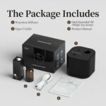 Scent Diffuser Waterless Essential Oil Diffusers with 3 Mist Modes,Cycle Start,Cordless Aroma Air Machine for 200 sq.ft Home/Office/Bedroom,Ultra Quiet,Includes 10ml Oil,Black - Image 8