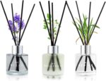 3 Pack Fragrance Reed Diffuser, 50ML Lavender Jasmine Lemongrass Aromatherapy Diffuser Set with 12 Black Fiber Sticks,Air Freshener for Bedroom Bathroom Office, 8.2X 6.6X 2.1 inch - Image 2